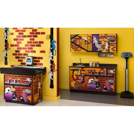 Clinton Industries Complete Exam Pediatric Furniture Package - Alley Cats & Dogs Scale Table & Cabinet-Clinic Supplies-Clinton Industries-1_645773dc-28b2-4ae2-9b37-0021b4ace24b-7837-X-Therastock