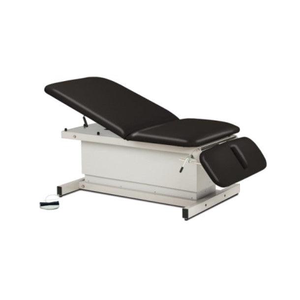 Clinton Industries Shrouded Extra Wide Bariatric Power Exam Table with Adjustable Brackrest & Drop Section-Clinic Supplies-Clinton Industries-BLK_b4460773-1c92-4850-9b55-dc5d00b1c0c5-84438-34-Therastock