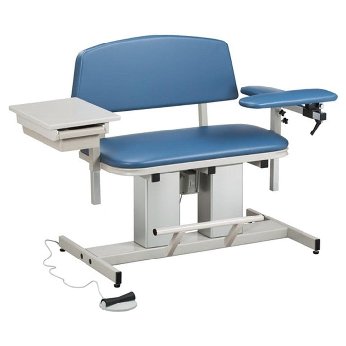 Clinton Industries Power Series Bariatric Blood Drawing Chair with Padded Arms - Drawer Included-Clinic Supplies-Clinton Industries-CLI6361-20151216-005028-119-6362-Therastock