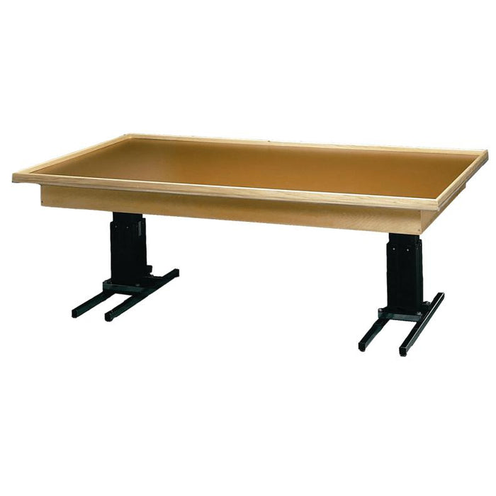 Bailey 9600 Series Professional Hi-Low Electric Mat Table (Raised Rim)-rehab-Bailey-Profhilowtable2-9600Nat-Therastock