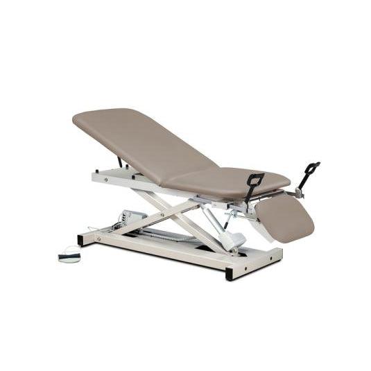 Clinton Industries Open Base Power Exam Table with Adjustable Backrest, Footrest & Stirrups-Clinic Supplies-Clinton Industries-WG_461c74a3-7e88-4b26-b80a-0d050753e108-80360-Therastock