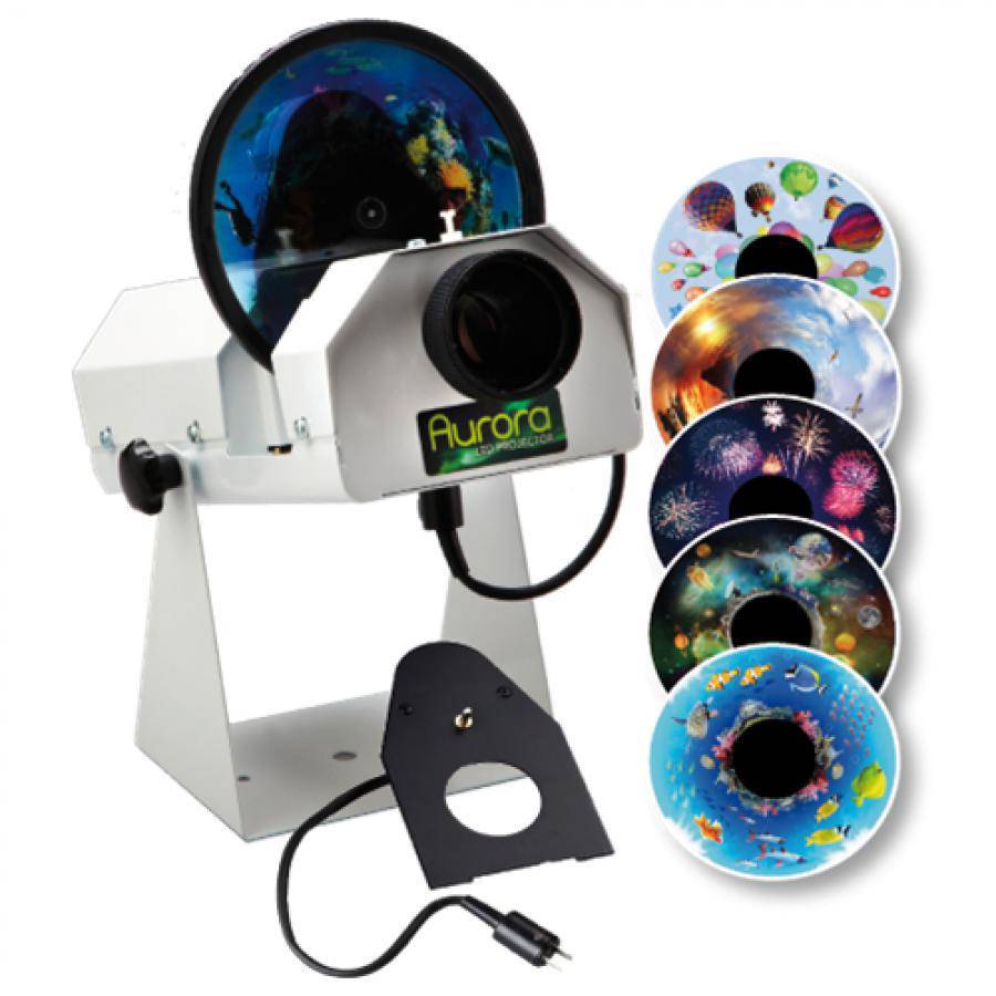 Experia Aurora LED Sensory Projector Bundle (Includes wheel rotator ...
