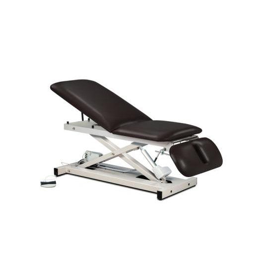 Clinton Industries Open Base Power Exam Table with Adjustable Backrest & Drop Section-Clinic Supplies-Clinton Industries-blk_2927606a-90ab-4493-a93a-995c8ec70b00-80330-Therastock