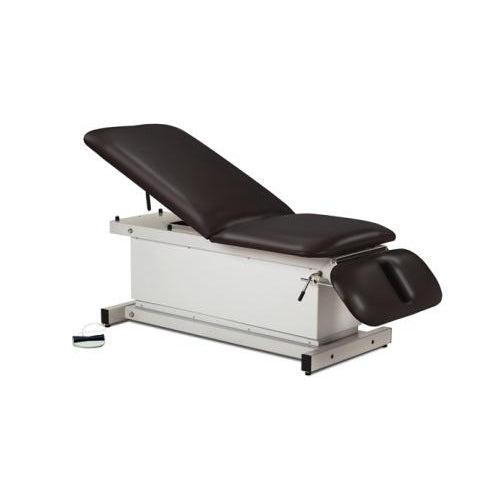 Clinton Industries Shrouded Adjustable Power Exam Table with Backrest Drop Section-Clinic Supplies-Clinton Industries-blk_662de467-00f2-484f-8459-4a9871293de6-81330-Therastock