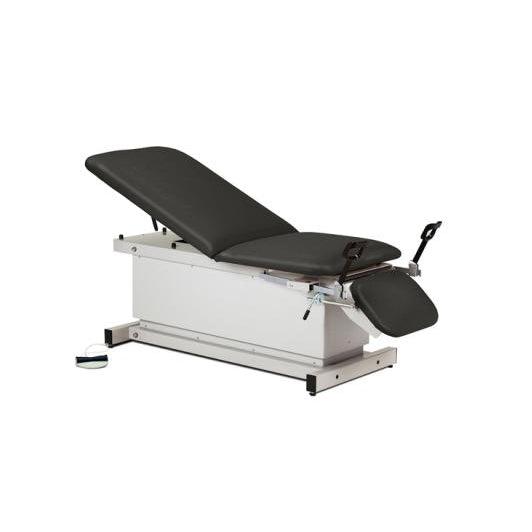 Clinton Industries Shrouded Power Exam Table with Stirrups, Adjustable Backrest & Footrest-Clinic Supplies-Clinton Industries-blk_9a41b46d-334c-45aa-bb56-6a4966481f45-81360-Therastock