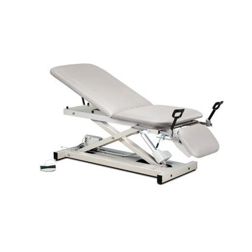 Clinton Industries Open Base Power Exam Table with Adjustable Backrest, Footrest & Stirrups-Clinic Supplies-Clinton Industries-cm_b2debfd6-f003-4d3c-b68c-602eb67185a5-80360-Therastock