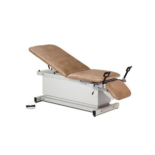Clinton Industries Shrouded Power Exam Table with Stirrups, Adjustable Backrest & Footrest-Clinic Supplies-Clinton Industries-dt_b013ca97-b13b-4953-aa11-3c09a42a1ba2-81360-Therastock
